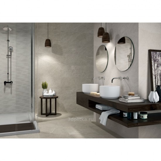 Πλακάκι 8201 Perla 33.3x80 cm Γκρι Ανοιχτό Ματ Porcelanite Dos